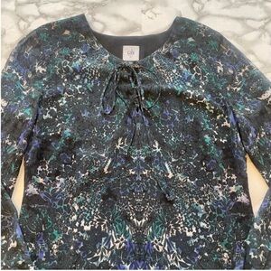 Cabi Noel Eternity Damask Print Shift Dress